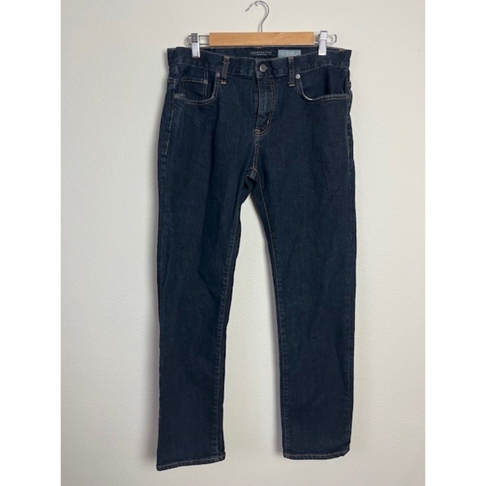 Aeropostale Mens 32/30 Dark Wash Denim Jeans Classic‎ Fit Casual Everyday Preppy